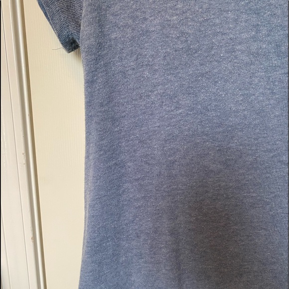 LULAROE Solid Slate Blue Sweater Feel Classic T L - Picture 4 of 8